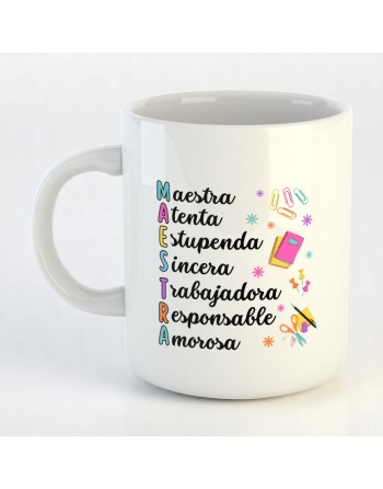 Taza "MAESTRA" (Acróstico Inspirador)