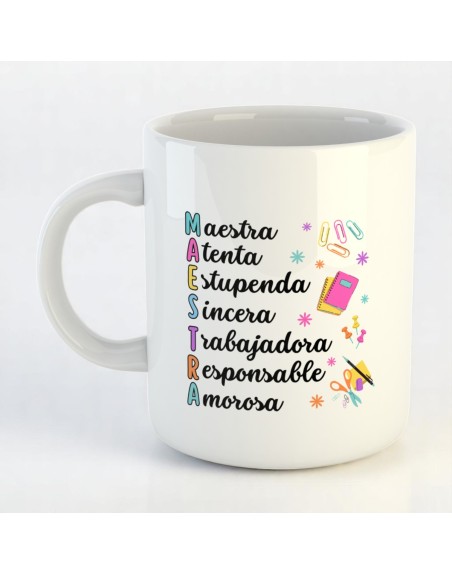 Taza "MAESTRA" (Acróstico Inspirador)