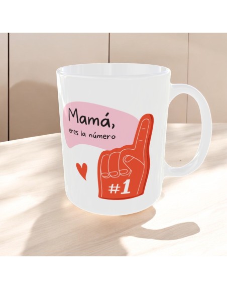 Taza "Mamá, eres la número 1"